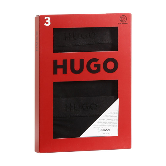 3PACK γυναικείο στρινγκ HUGO μαύρο (50496893 001)