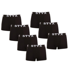 7PACK ανδρικό σορτς μποξεράκι Styx αθλητικό ελαστικό μαύρο (7G960)