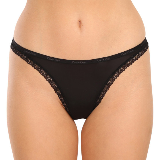 Γυναικείο στρινγκ Calvin Klein μαύρο (D3445E-001)