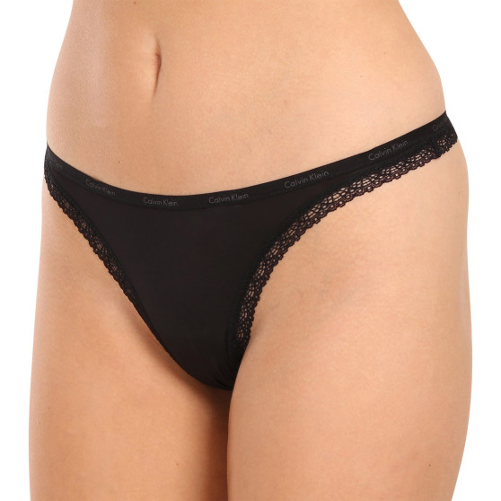 Γυναικείο στρινγκ Calvin Klein μαύρο (D3445E-001)