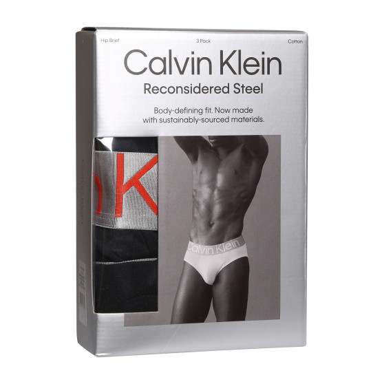 3PACK ανδρικό σλιπ Calvin Klein μαύρο (NB3129A-GTB)