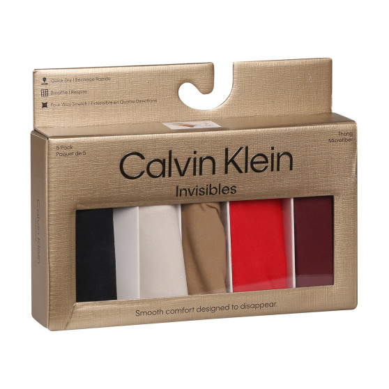 5PACK γυναικείο στρινγκ Calvin Klein χωρίς ραφή πολύχρωμο (QD5147E-HW1)