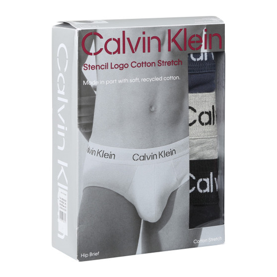 3PACK ανδρικό σλιπ Calvin Klein πολύχρωμο (NB3704A-KDX)