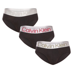 3PACK ανδρικό σλιπ Calvin Klein μαύρο (NB3129A-GIW)