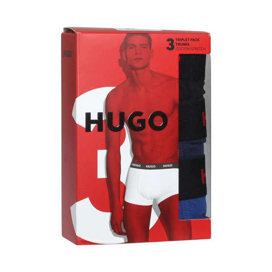 3PACK ανδρικό σορτς μποξεράκι HUGO πολύχρωμο (50469766 420)