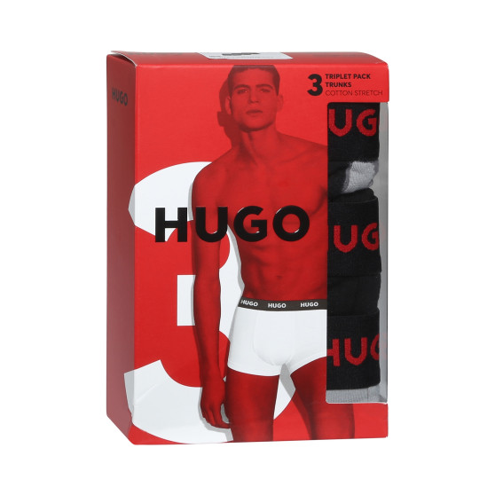 3PACK ανδρικό σορτς μποξεράκι HUGO πολύχρωμο (50480170 039)