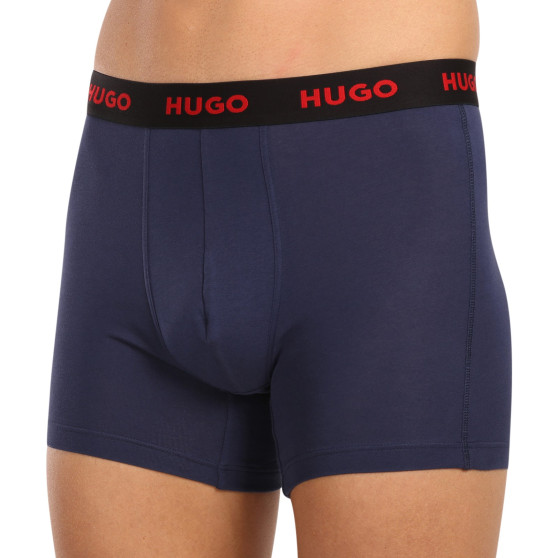 3PACK ανδρικό σορτς μποξεράκι HUGO πολύχρωμο (50510192 405)