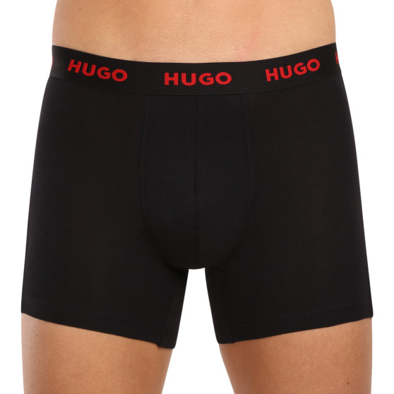 3PACK ανδρικό σορτς μποξεράκι HUGO πολύχρωμο (50510192 405)