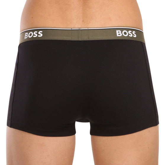 3PACK ανδρικό σορτς μποξεράκι BOSS μαύρο (50508985 977)