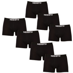 7PACK ανδρικό σορτς μποξεράκι Nedeto μαύρο (7NB001b)