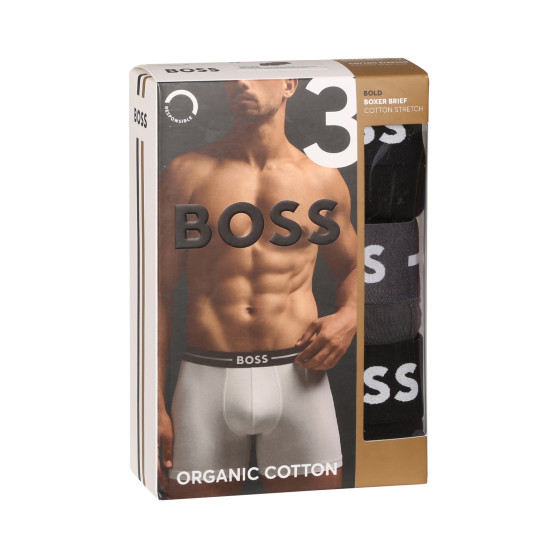 3PACK ανδρικό σορτς μποξεράκι BOSS πολύχρωμο (50508877 965)