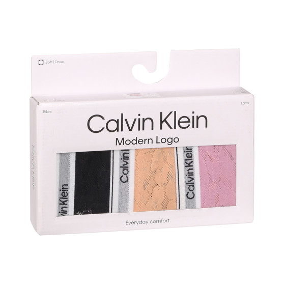 3PACK γυναικείο εσώρουχο Calvin Klein πολύχρωμο (QD5069E-GP9)