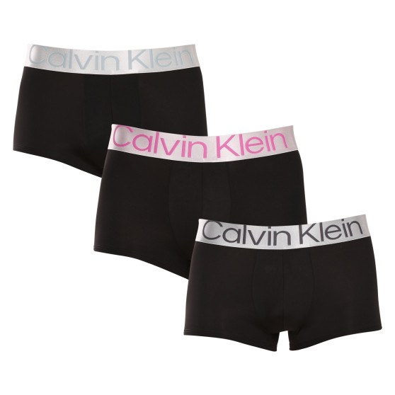 3PACK ανδρικό σορτς μποξεράκι Calvin Klein μαύρο (NB3074A-MHQ)