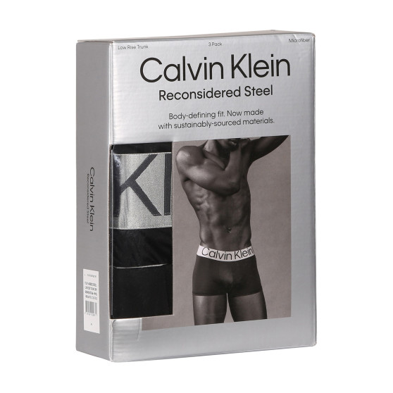 3PACK ανδρικό σορτς μποξεράκι Calvin Klein μαύρο (NB3074A-MHQ)