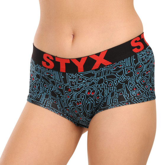 3PACK γυναικείο εσώρουχο Styx art με πόδι πολύχρωμο (3IN12672)