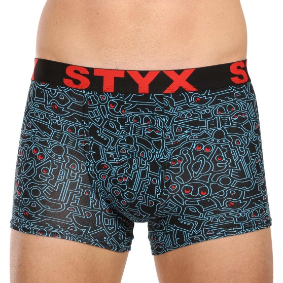 3PACK ανδρικό σορτς μποξεράκι Styx art sports λάστιχο πολύχρωμο (3G12672/2)