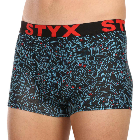 3PACK ανδρικό σορτς μποξεράκι Styx art sports λάστιχο πολύχρωμο (3G12672/2)