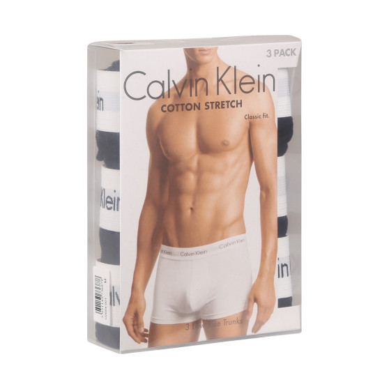 3PACK ανδρικό σορτς μποξεράκι Calvin Klein μαύρο (U2664G-001)