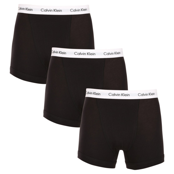 3PACK ανδρικό σορτς μποξεράκι Calvin Klein μαύρο (U2662G-001)