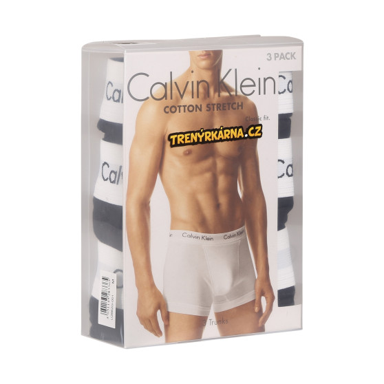 3PACK ανδρικό σορτς μποξεράκι Calvin Klein μαύρο (U2662G-001)