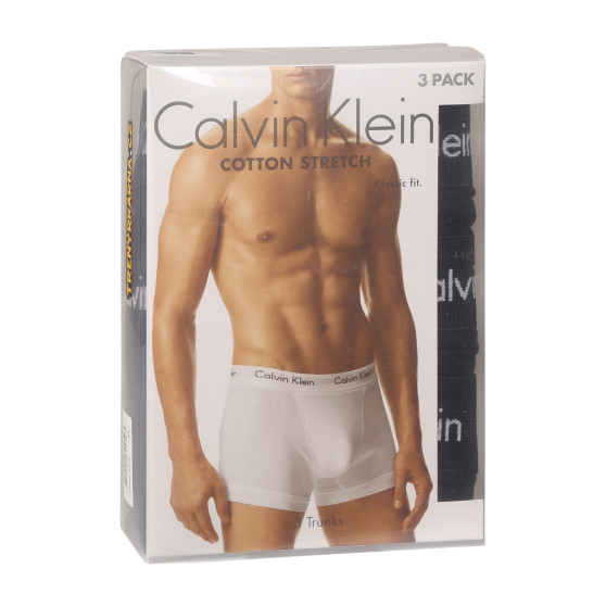 3PACK ανδρικό σορτς μποξεράκι Calvin Klein μαύρο (U2662G-XWB)