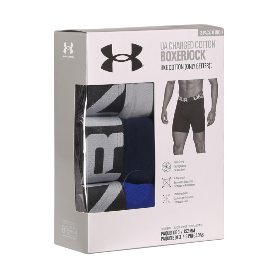 3PACK ανδρικό σορτς μποξεράκι Under Armour πολύχρωμο (1363617 400)