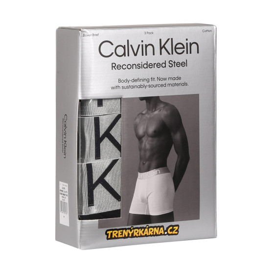 3PACK ανδρικό σορτς μποξεράκι Calvin Klein μαύρο (NB3131A-7V1)