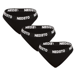 3PACK γυναικεία εσώρουχα Nedeto μαύρο (3NKB001)