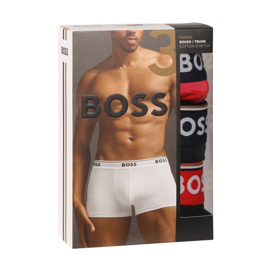 3PACK ανδρικό σορτς μποξεράκι BOSS πολύχρωμο (50514950 980)