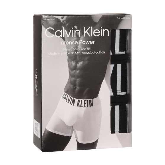 3PACK ανδρικό σορτς μποξεράκι Calvin Klein μαύρο (NB3609A-UB1)