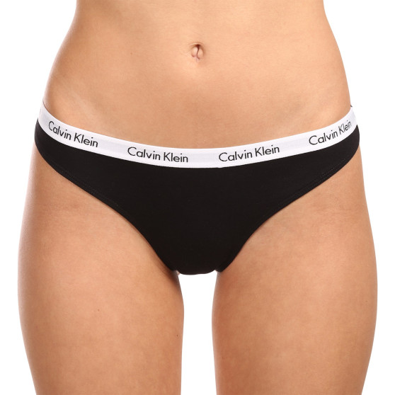 3PACK γυναικείο στρινγκ Calvin Klein πολύχρωμο (QD3587E-WZB)