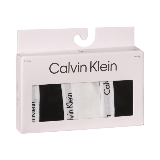 3PACK γυναικείο στρινγκ Calvin Klein πολύχρωμο (QD3587E-WZB)