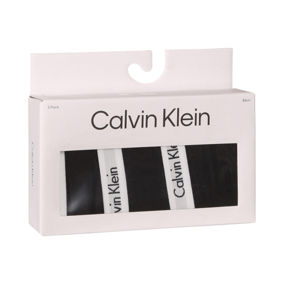 3PACK γυναικεία εσώρουχα Calvin Klein μαύρο (QD3588E-001)