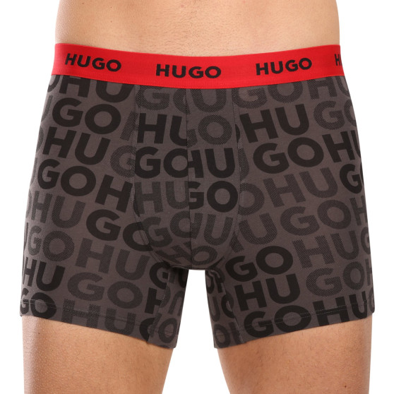 3PACK ανδρικό σορτς μποξεράκι HUGO πολύχρωμο (50510192 025)