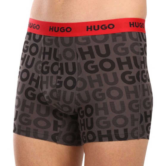 3PACK ανδρικό σορτς μποξεράκι HUGO πολύχρωμο (50510192 025)