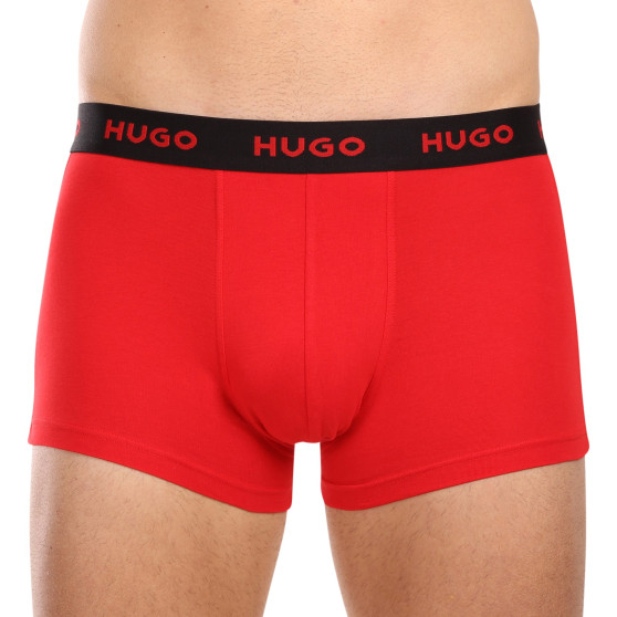 3PACK ανδρικό σορτς μποξεράκι HUGO πολύχρωμο (50480170 022)