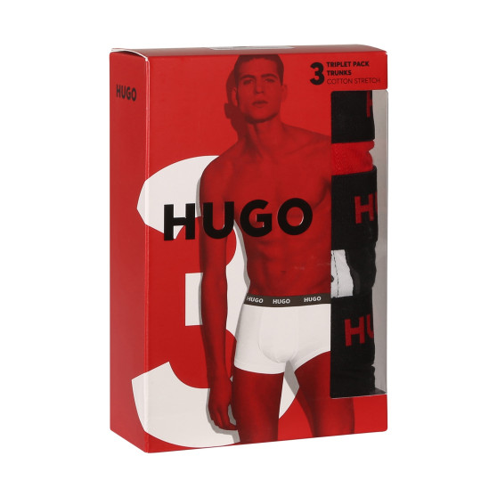 3PACK ανδρικό σορτς μποξεράκι HUGO πολύχρωμο (50480170 022)