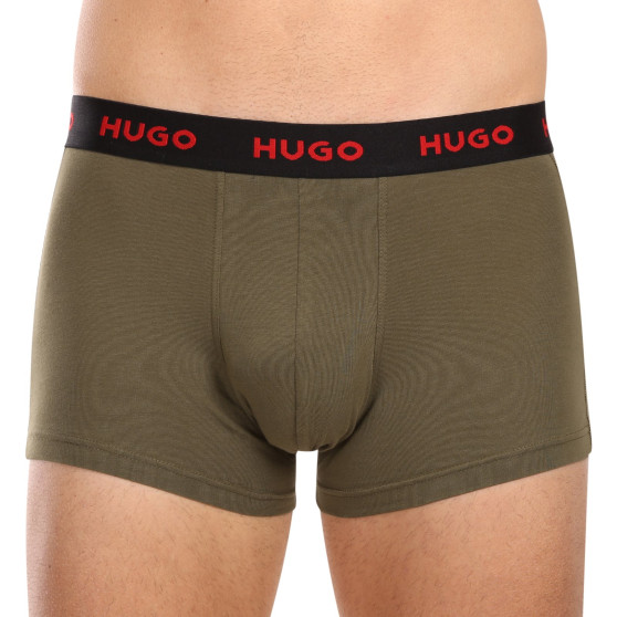 3PACK ανδρικό σορτς μποξεράκι HUGO πολύχρωμο (50480170 306)