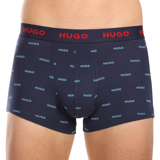 3PACK ανδρικό σορτς μποξεράκι HUGO πολύχρωμο (50480170 440)