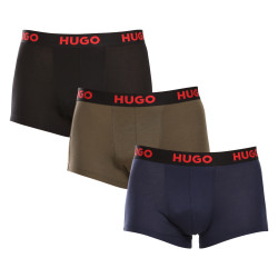 3PACK ανδρικό σορτς μποξεράκι HUGO πολύχρωμο (50496723 308)