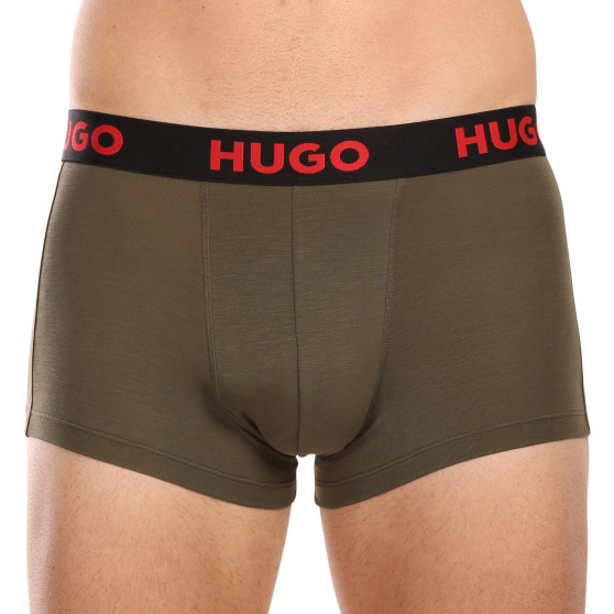 3PACK ανδρικό σορτς μποξεράκι HUGO πολύχρωμο (50496723 308)