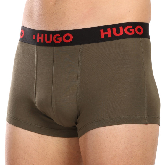 3PACK ανδρικό σορτς μποξεράκι HUGO πολύχρωμο (50496723 308)