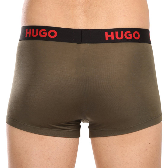 3PACK ανδρικό σορτς μποξεράκι HUGO πολύχρωμο (50496723 308)