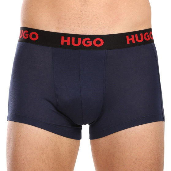 3PACK ανδρικό σορτς μποξεράκι HUGO πολύχρωμο (50496723 308)