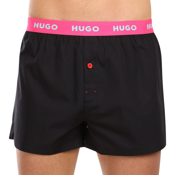 3PACK ανδρικό σορτς HUGO μαύρο (50510216 005)