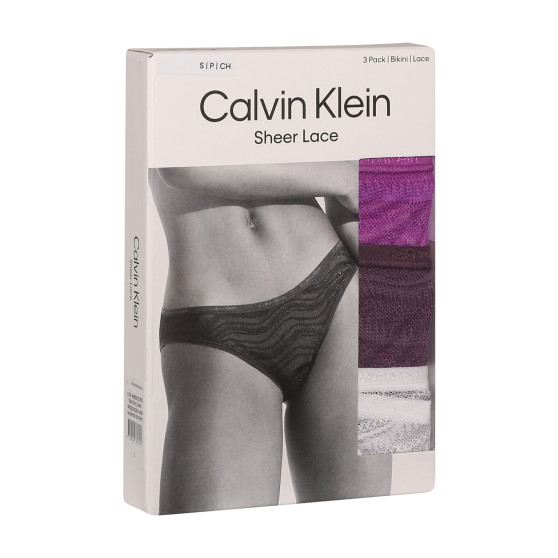 3PACK γυναικείο εσώρουχο Calvin Klein πολύχρωμο (QD5203E-NOW)