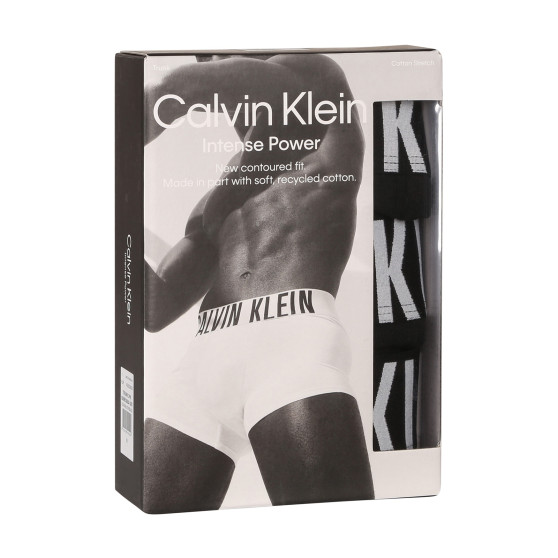 3PACK ανδρικό σορτς μποξεράκι Calvin Klein μαύρο (NB3608A-UB1)