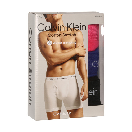 3PACK ανδρικό σορτς μποξεράκι Calvin Klein πολύχρωμο (NB2616A-NLT)