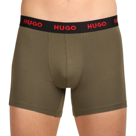 3PACK ανδρικό σορτς μποξεράκι HUGO πολύχρωμο (50510192 321)