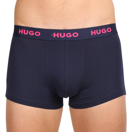 3PACK ανδρικό σορτς μποξεράκι HUGO πολύχρωμο (50469766 414)